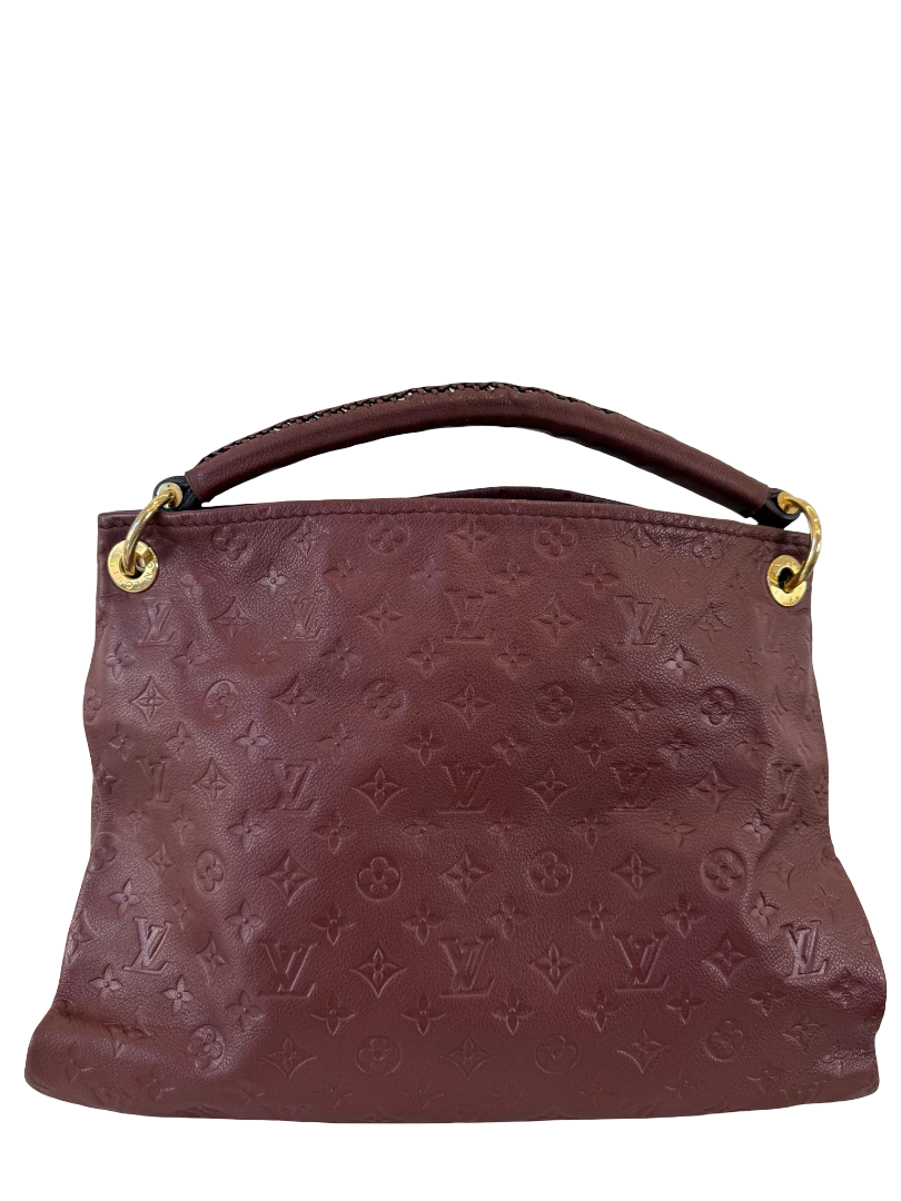 Louis Vuitton Artsy MM Burgundy Monogram Empreinte Leather