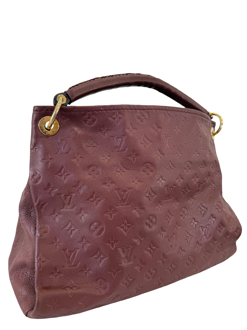 Louis Vuitton Artsy MM Burgundy Monogram Empreinte Leather