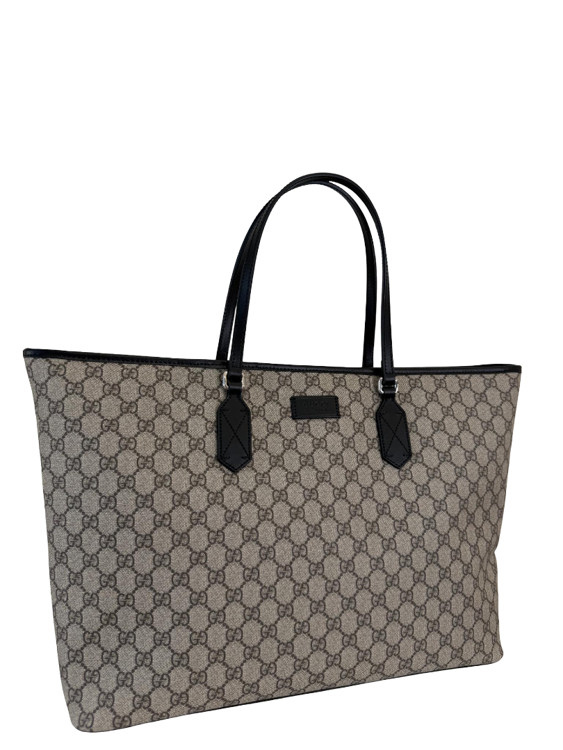 Gucci GG Supreme Canvas/Leather Tote Bag