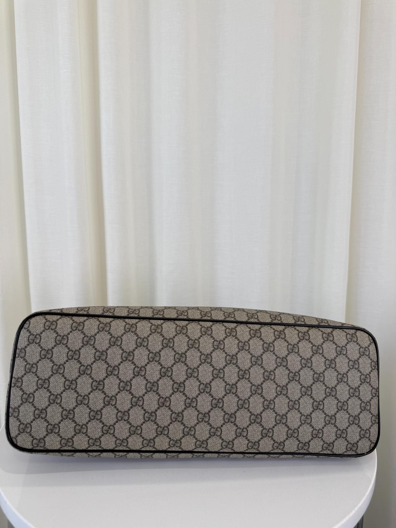 Gucci GG Supreme Canvas/Leather Tote Bag