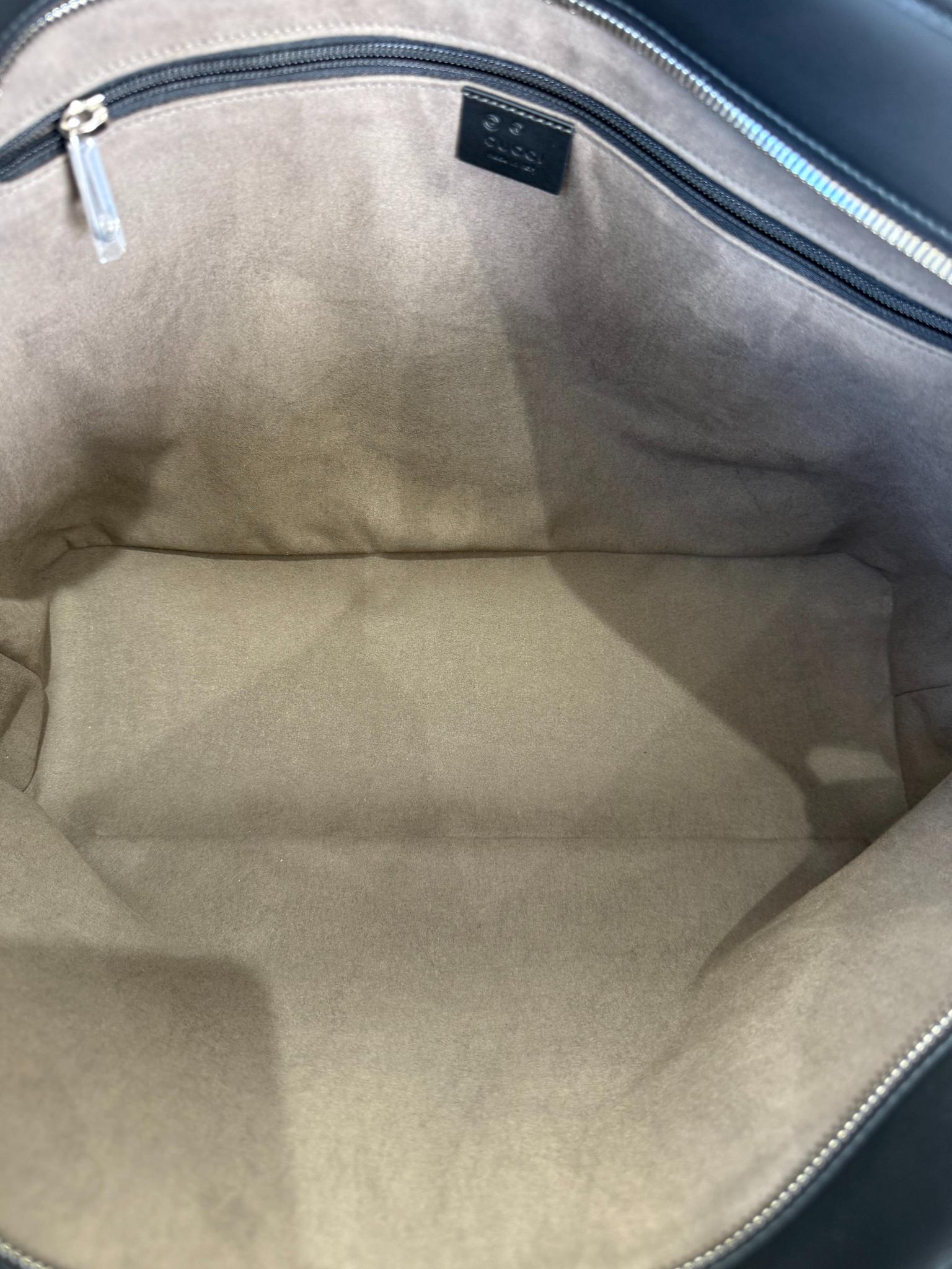 Gucci GG Supreme Canvas/Leather Tote Bag