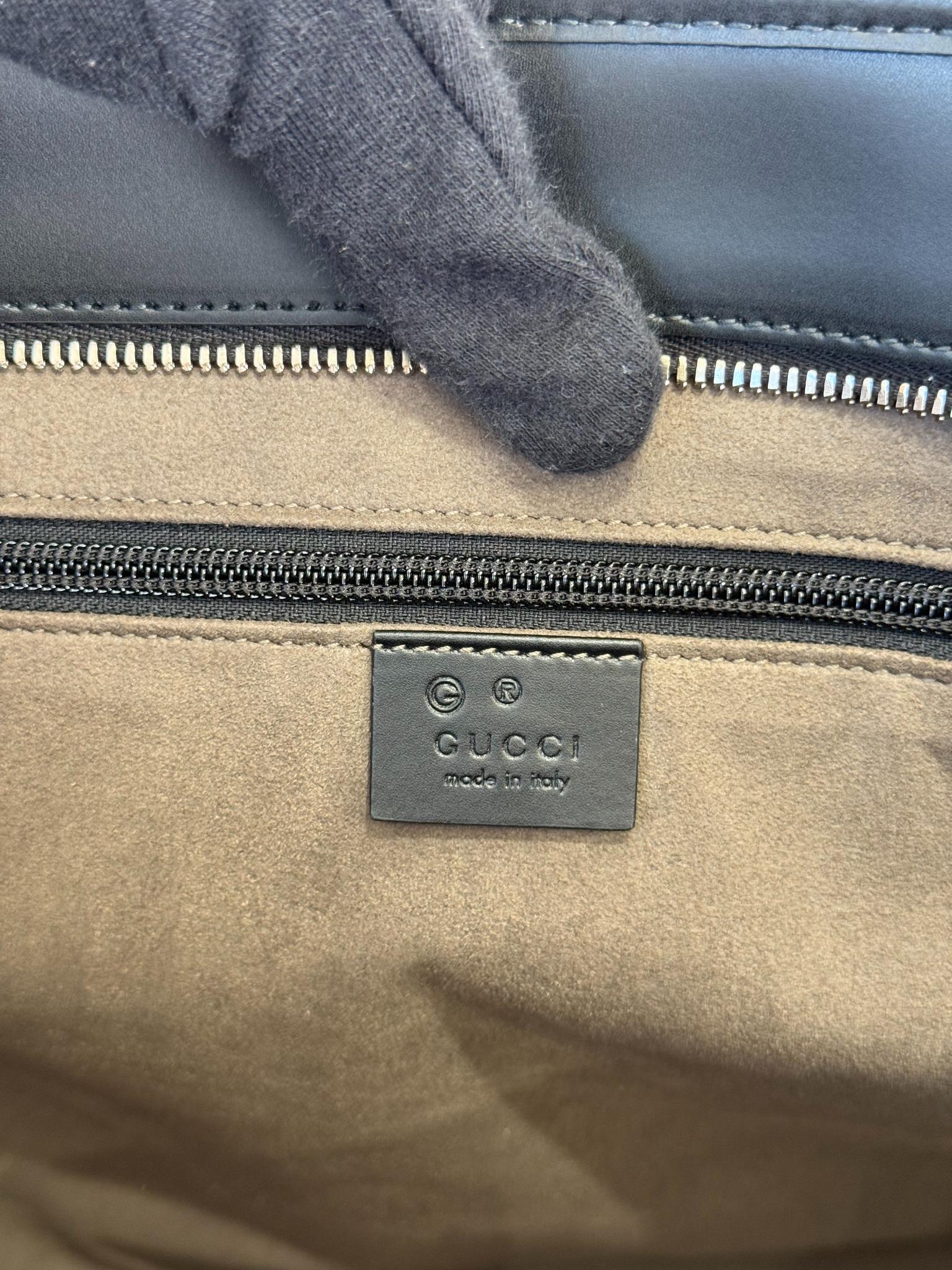 Gucci GG Supreme Canvas/Leather Tote Bag