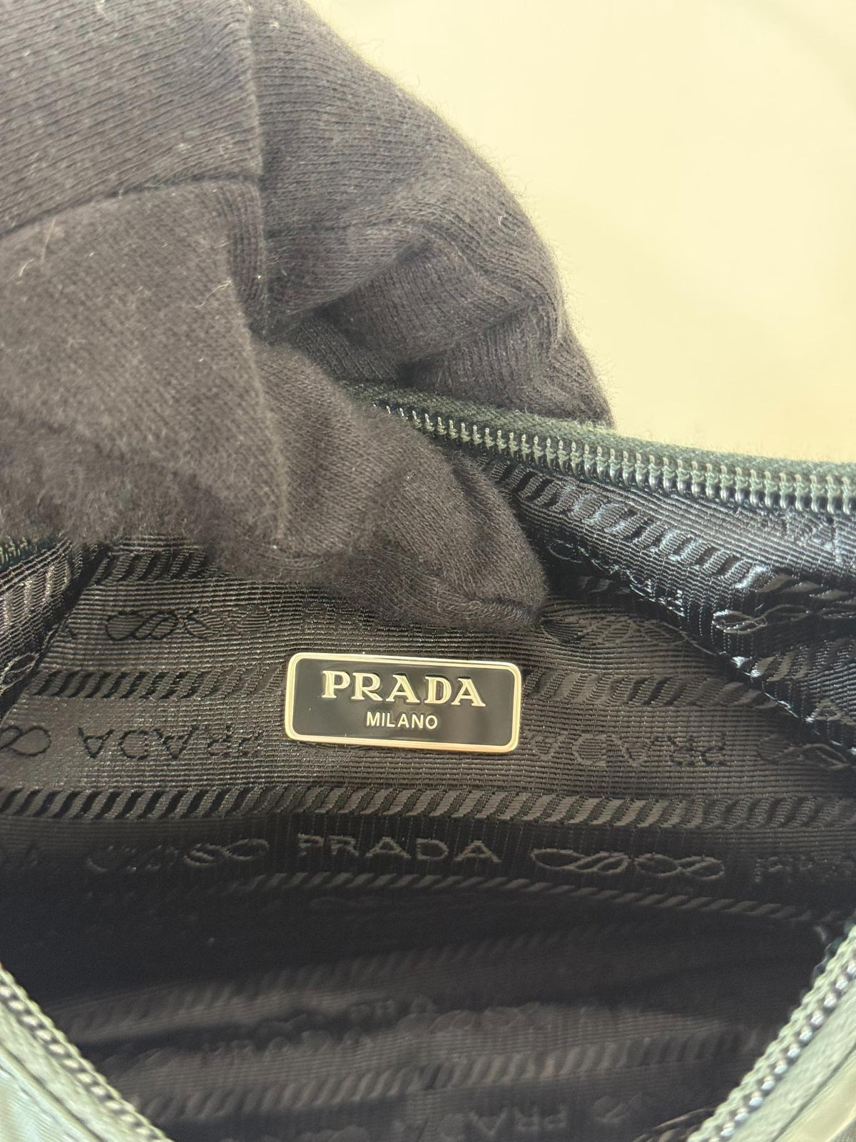 Prada Re-Edition 2000 Re-Nylon and Saffiano Mini Bag Dark Green