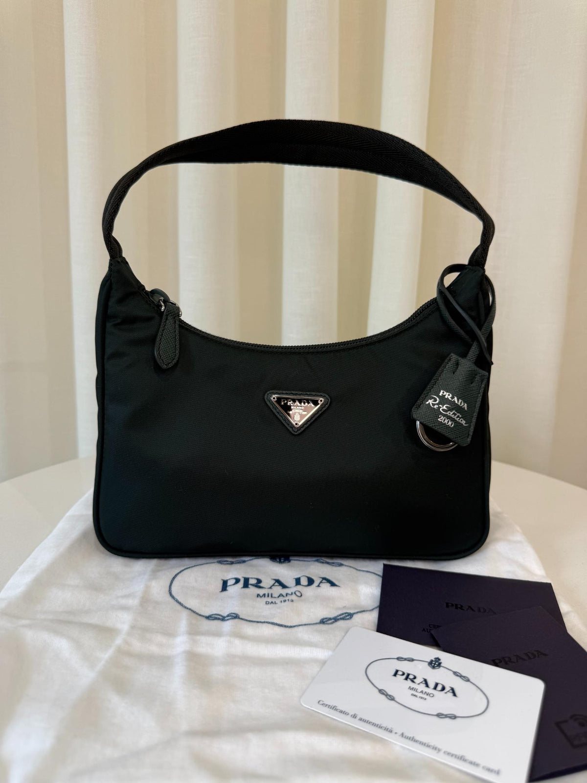 Prada Re-Edition 2000 Re-Nylon and Saffiano Mini Bag Dark Green