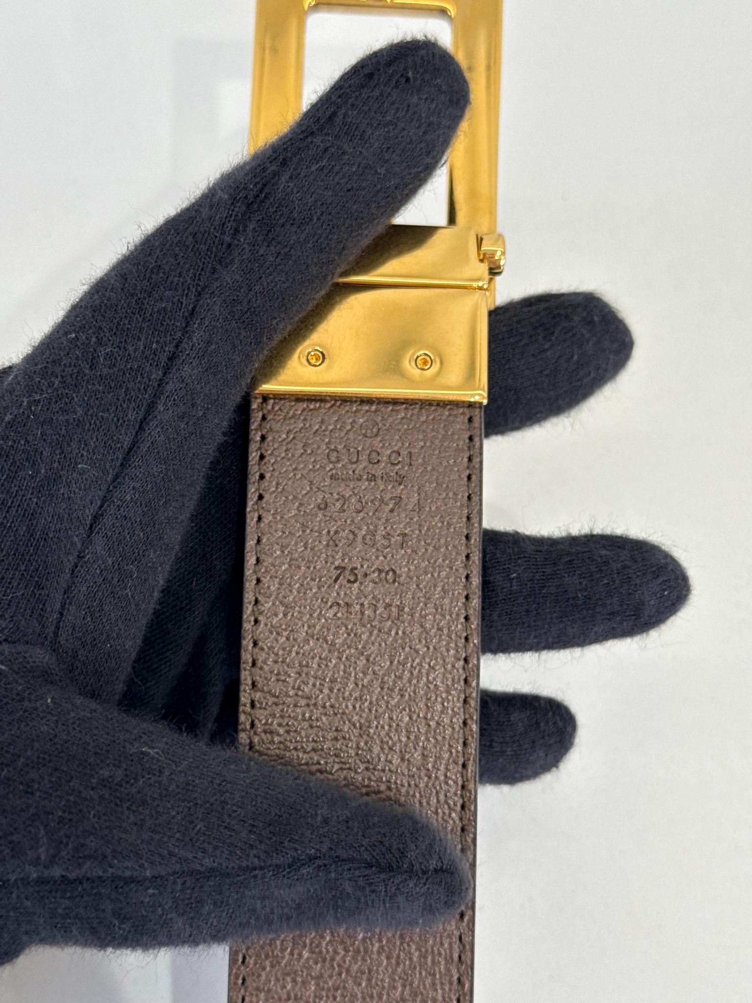 Gucci Reversible Interlocking G Logo Buckle Belt