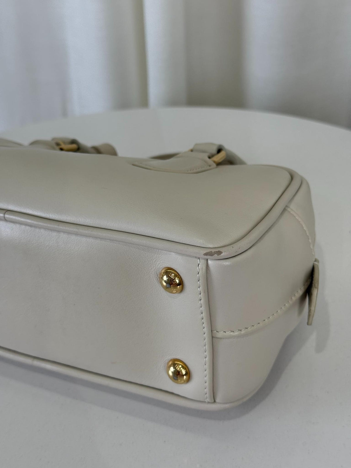 Miu Miu Arcadie Mini Arcadie Chalk White Leather Mini Bag