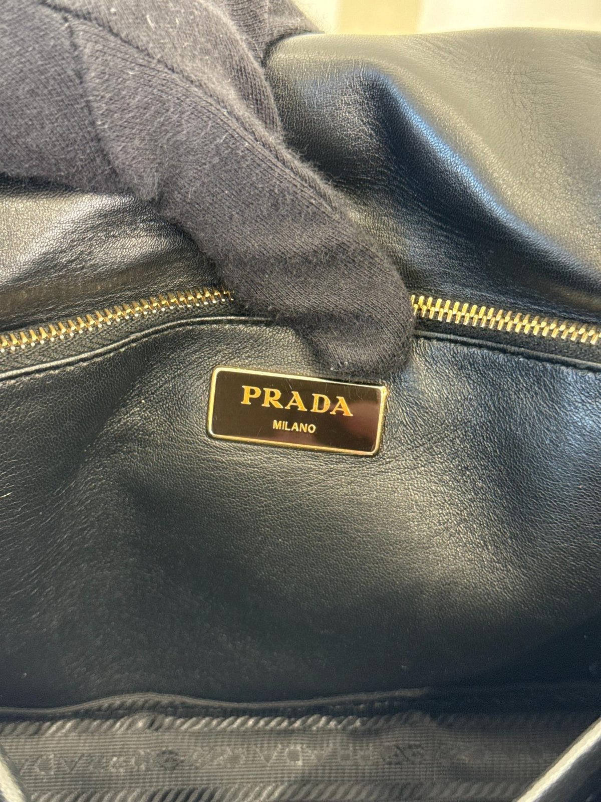 Prada Black Nappa Patchwork Quilted Leather Shoulder Bag