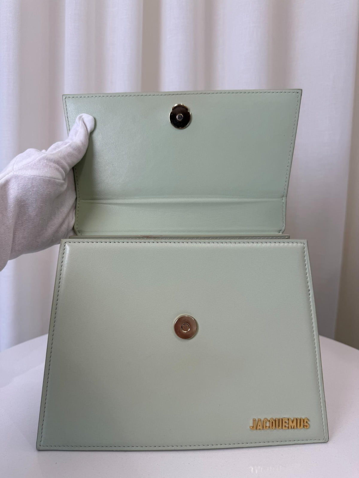 Jacquemus Le Grand Chiquito Light Green Leather Handbag