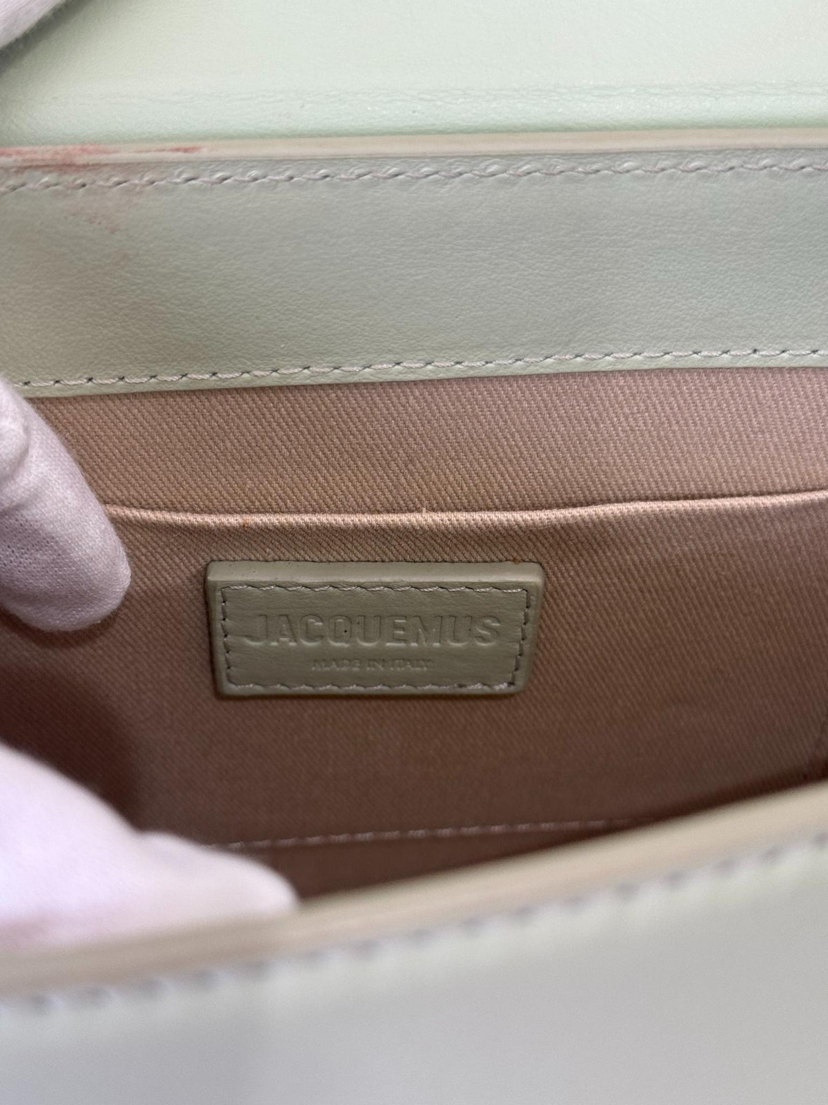 Jacquemus Le Grand Chiquito Light Green Leather Handbag