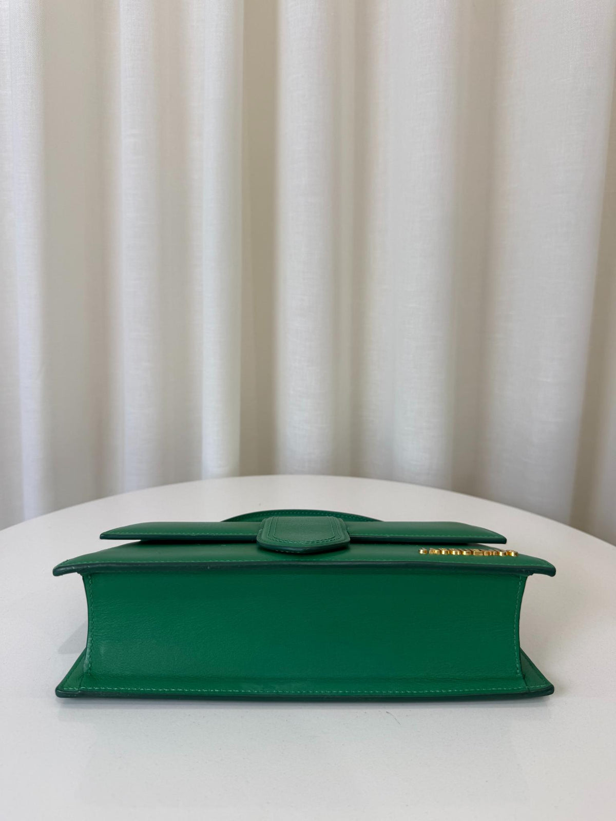 Jacquemus Le Grand Bambino Green Smoth Calfskin Top Handle Bag