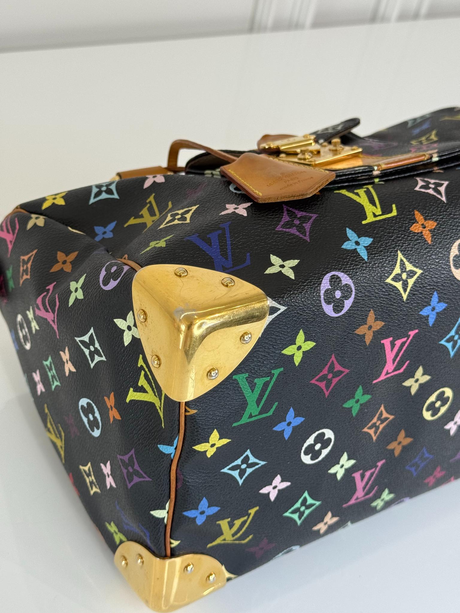 Louis Vuitton x Takashi Murakami Speedy 30 Black Monogram Multicolore