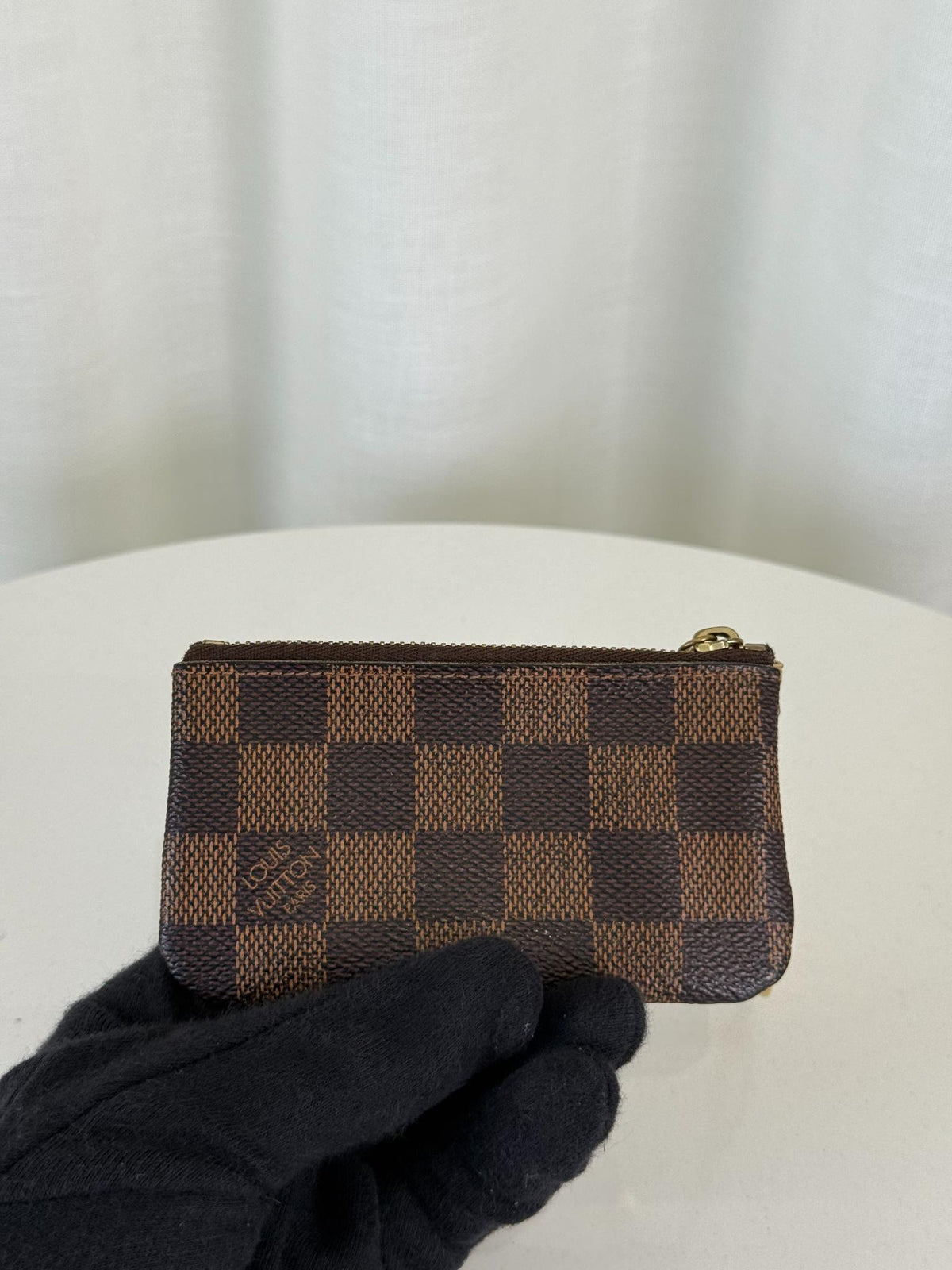 Louis Vuitton Key Pouch Damier Ebene Canvas