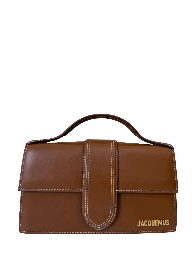 Jacquemus Le Grand Bambino Brown Smoth Calfskin Top Handle Bag