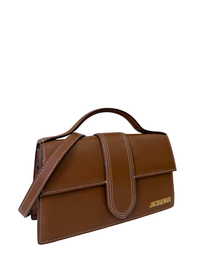 Jacquemus Le Grand Bambino Brown Smoth Calfskin Top Handle Bag