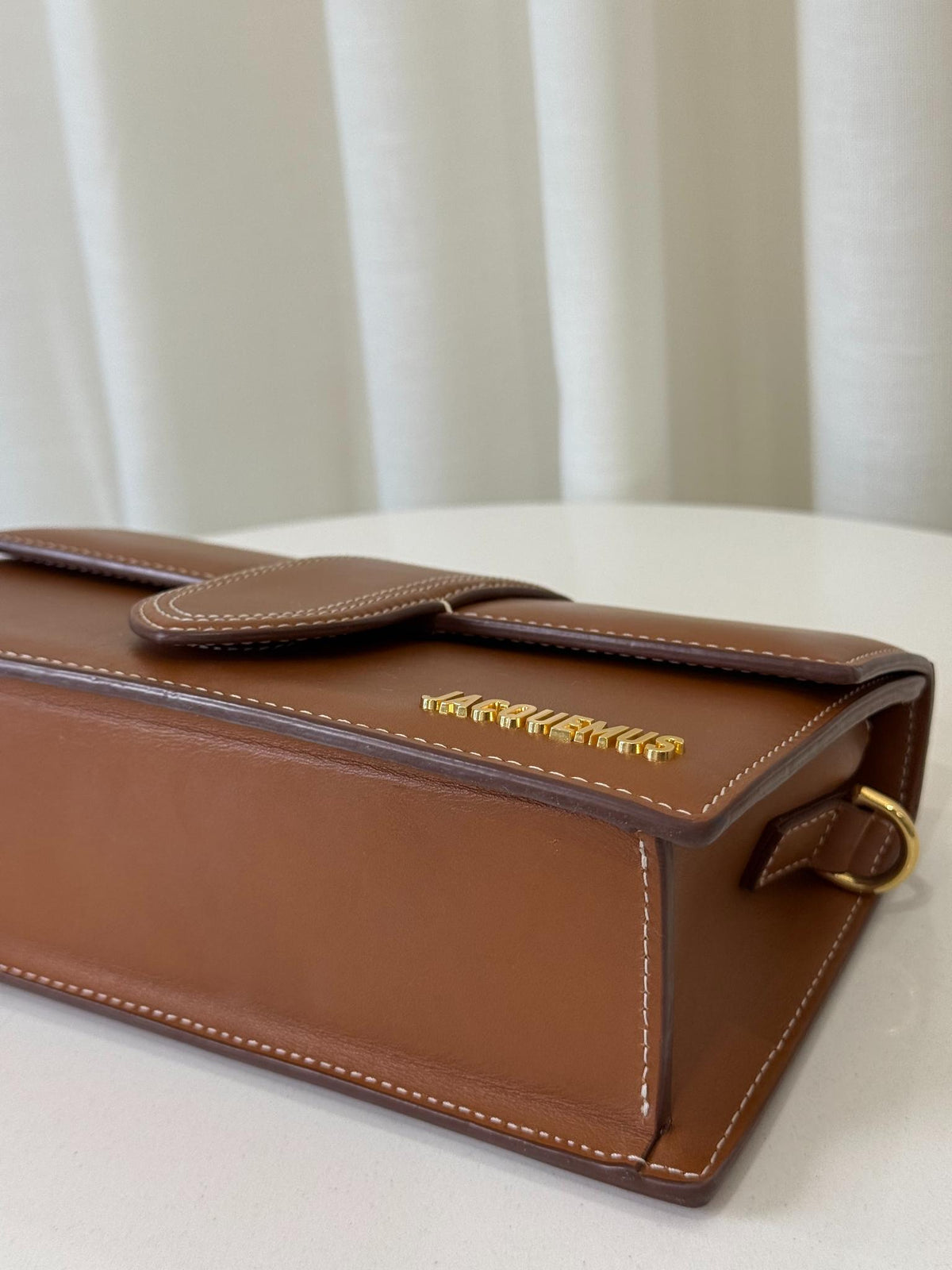 Jacquemus Le Grand Bambino Brown Smoth Calfskin Top Handle Bag