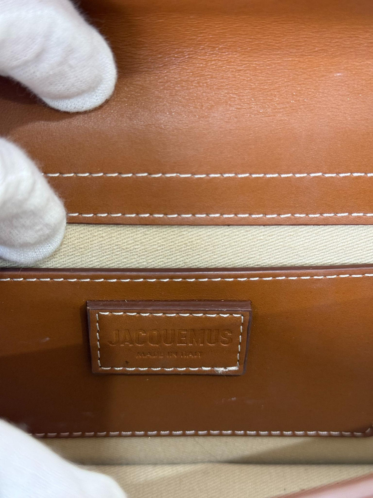 Jacquemus Le Grand Bambino Brown Smoth Calfskin Top Handle Bag