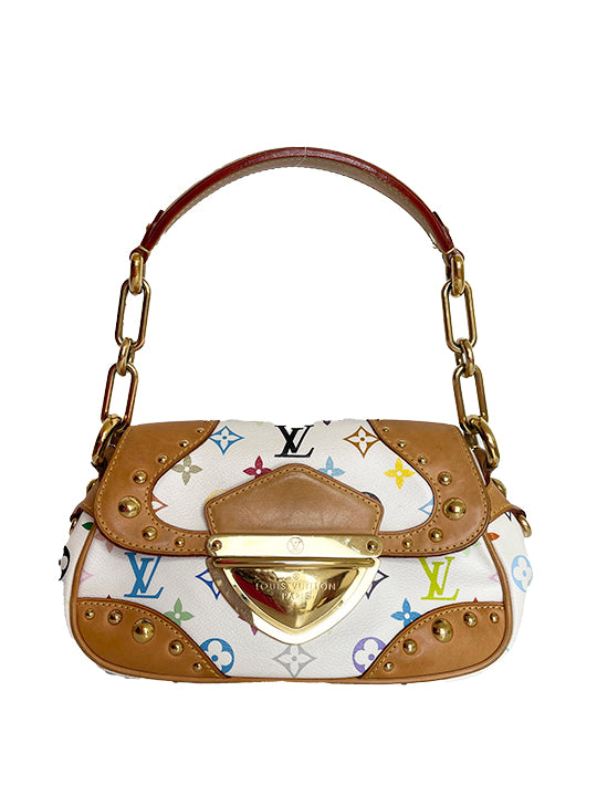 Louis Vuitton White Multicolor Canvas Marilyn Bag
