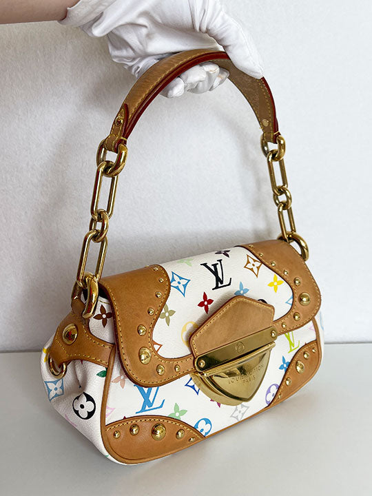 Louis Vuitton White Multicolor Canvas Marilyn Bag
