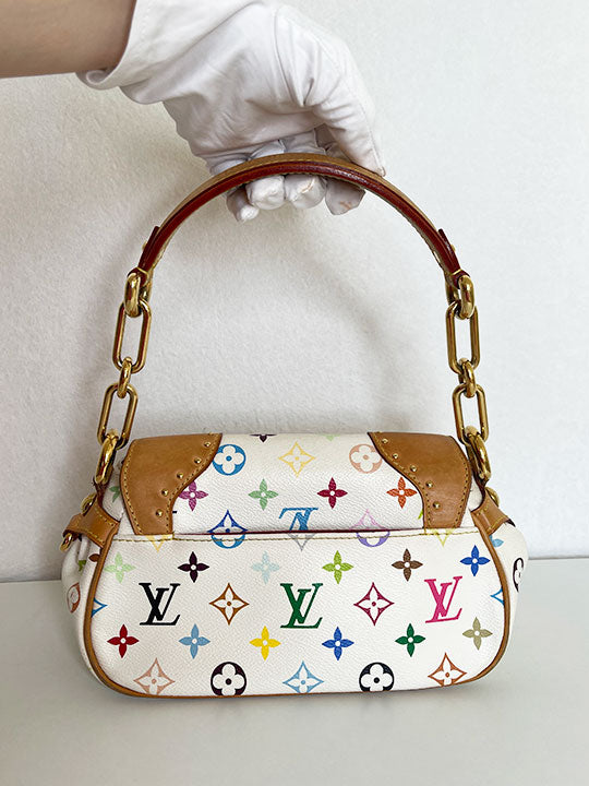 Louis Vuitton White Multicolor Canvas Marilyn Bag