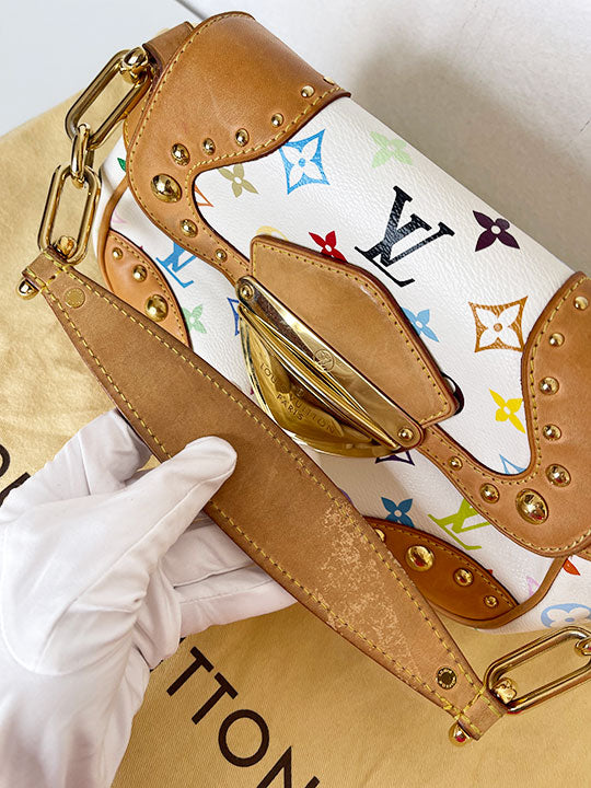 Louis Vuitton White Multicolor Canvas Marilyn Bag