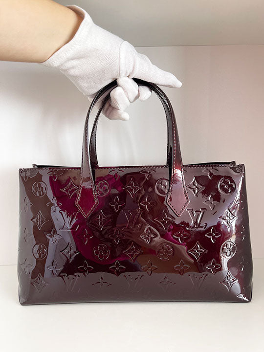 Louis Vuitton Wilshire PM Amarante Monogram Vernis Bag