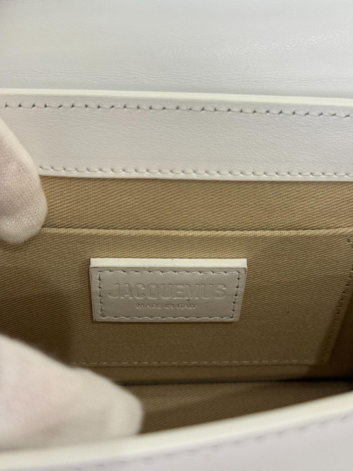Jacquemus Le Chiquito Noeud Coiled White Leather Handbag