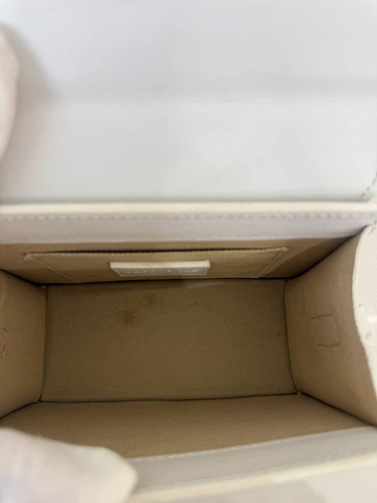 Jacquemus Le Chiquito Medium White Leather Handbag