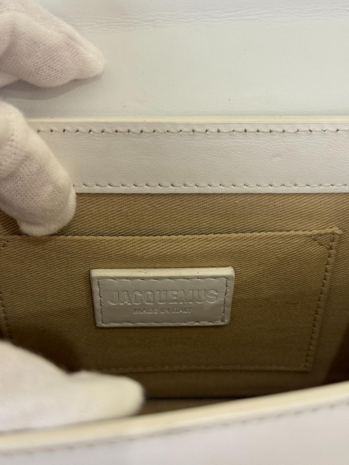 Jacquemus Le Chiquito Medium White Leather Handbag