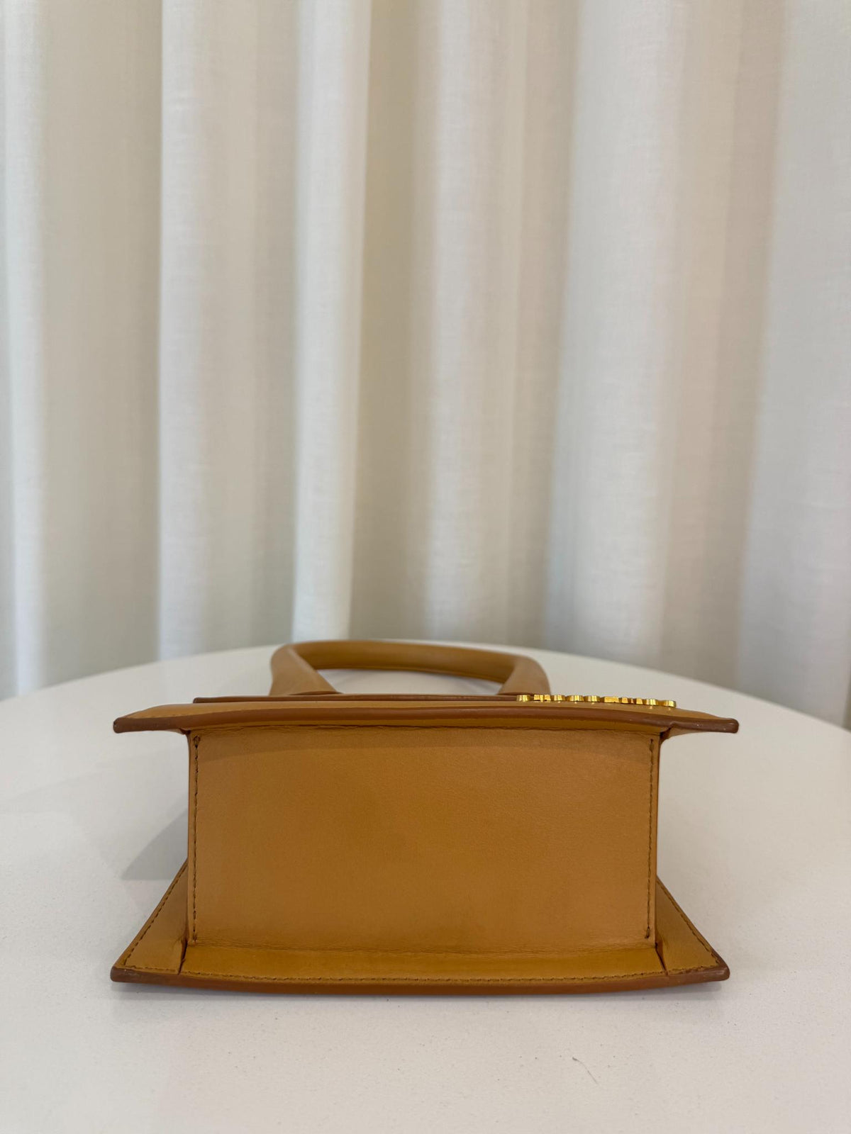 Jacquemus Le Chiquito Medium Golden Camel Leather Handbag