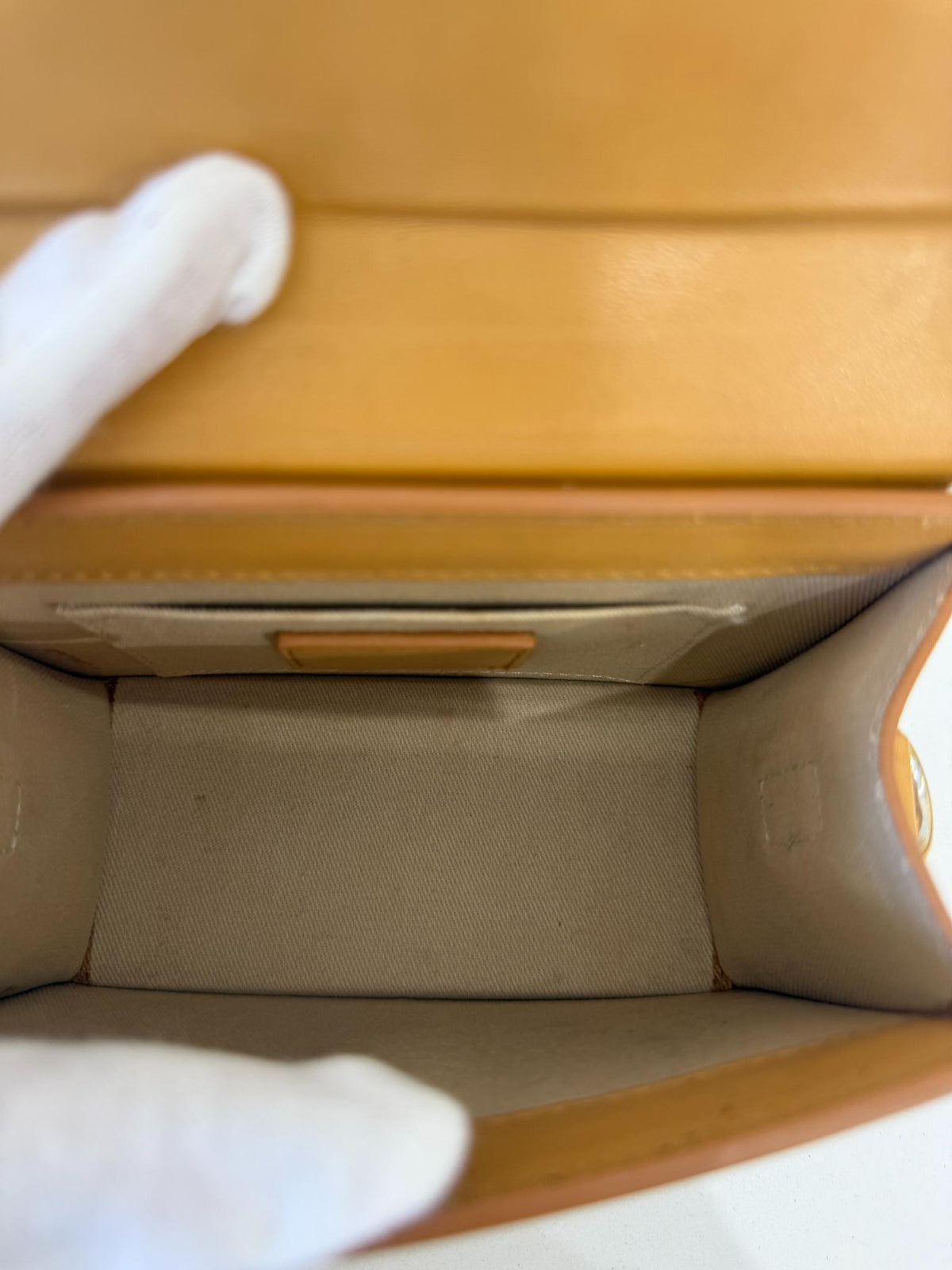Jacquemus Le Chiquito Medium Golden Camel Leather Handbag