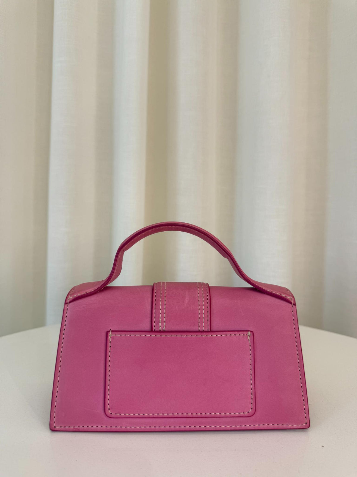 Jacquemus Le Bambino Small Neon Pink Leather Flap Bag