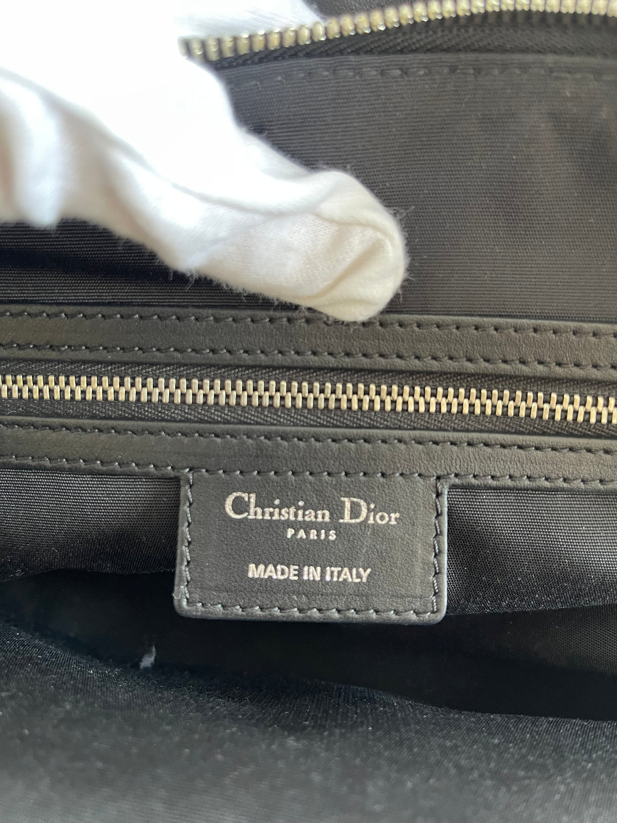 Dior Black Cannage Leather Small Soft Lady Dior Tote