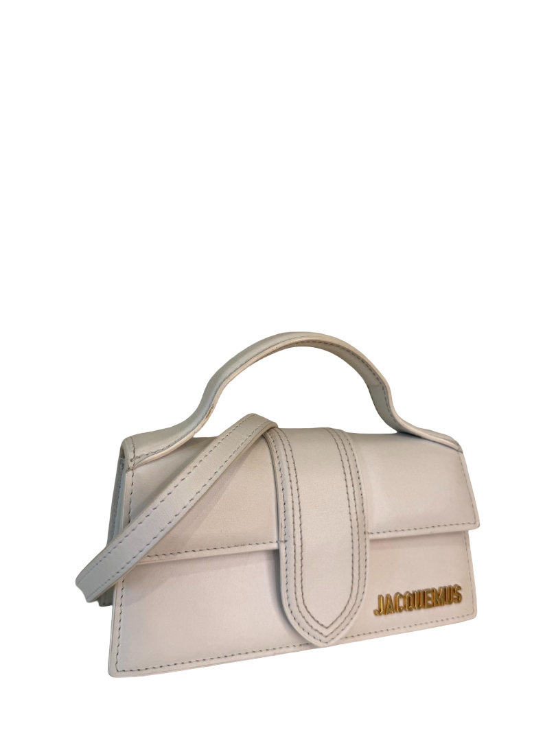 Jacquemus Le Bambino Small White Leather Flap Bag (1)