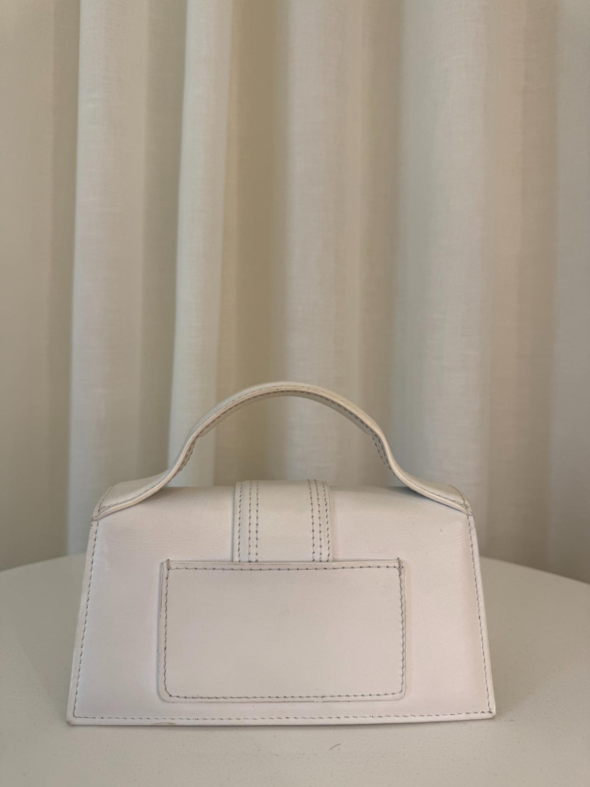 Jacquemus Le Bambino Small White Leather Flap Bag (1)