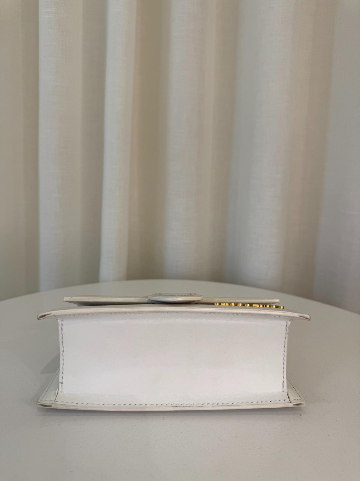 Jacquemus Le Bambino Small White Leather Flap Bag (1)