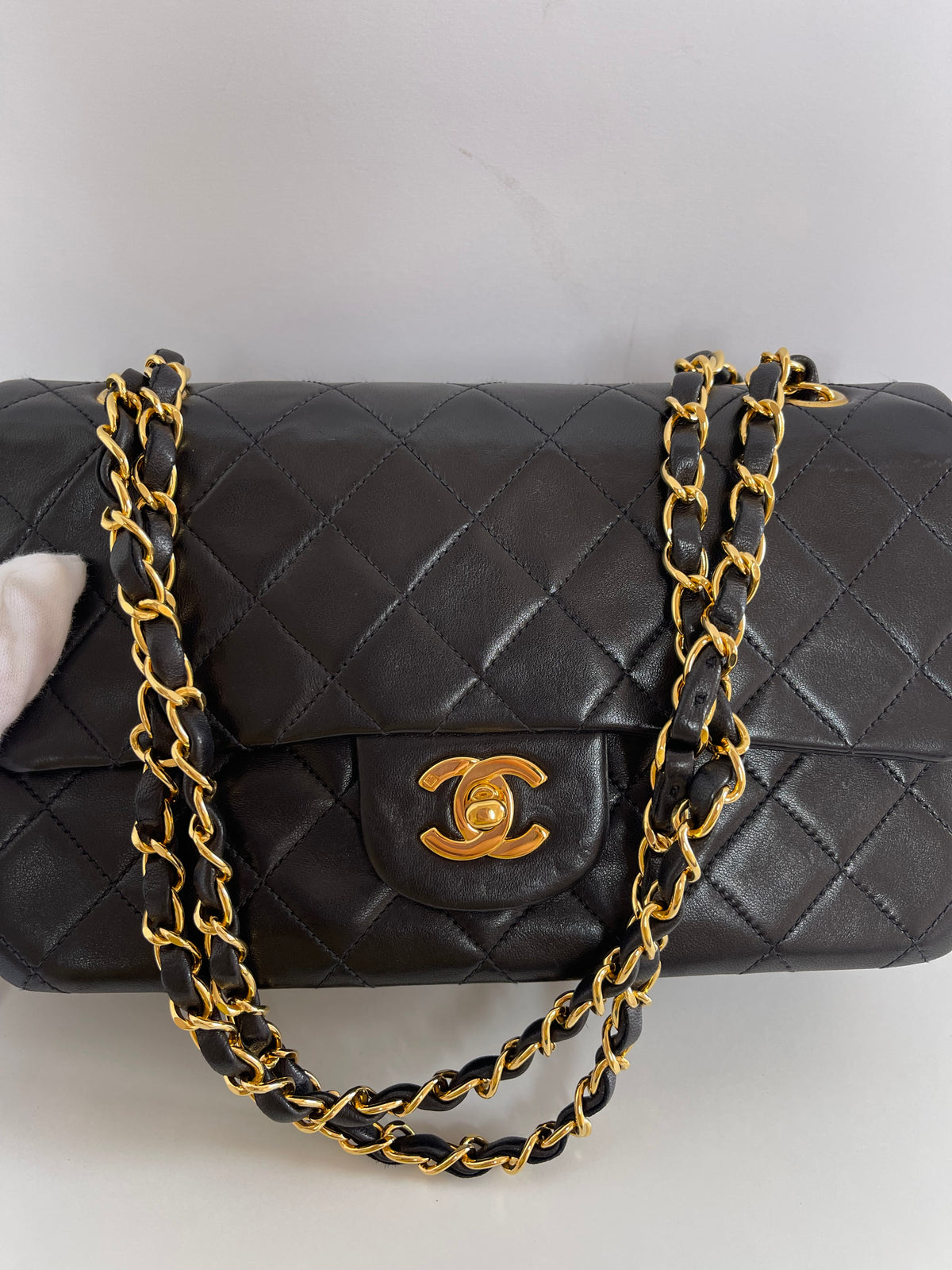 Chanel Classic Double Flap Small Black Lambskin Gold Hardware