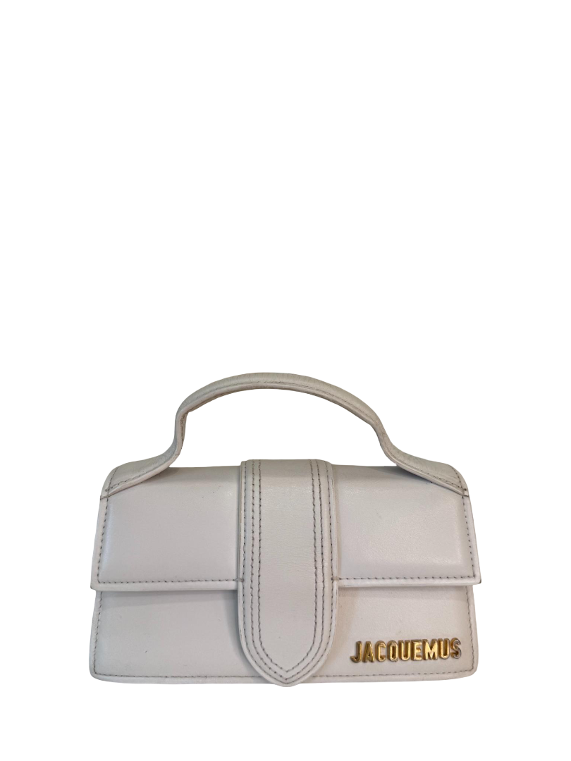 Jacquemus Le Bambino Small White Leather Flap Bag (2)