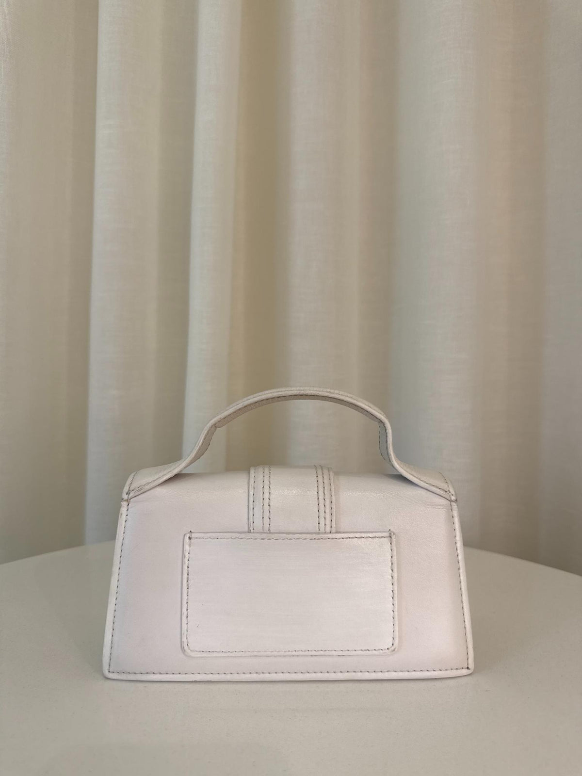 Jacquemus Le Bambino Small White Leather Flap Bag (2)