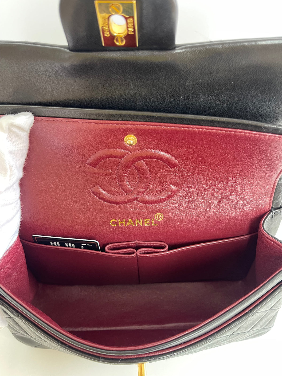 Chanel Classic Double Flap Small Black Lambskin Gold Hardware
