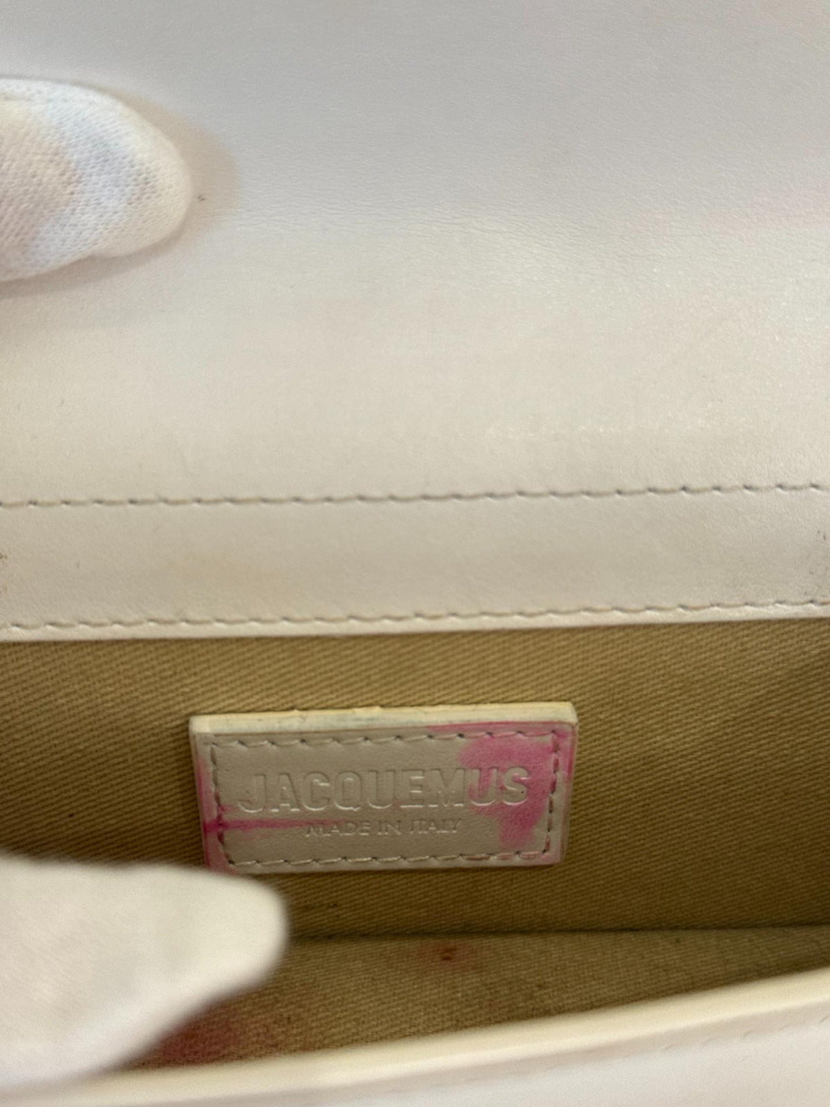 Jacquemus Le Bambino Small White Leather Flap Bag (2)