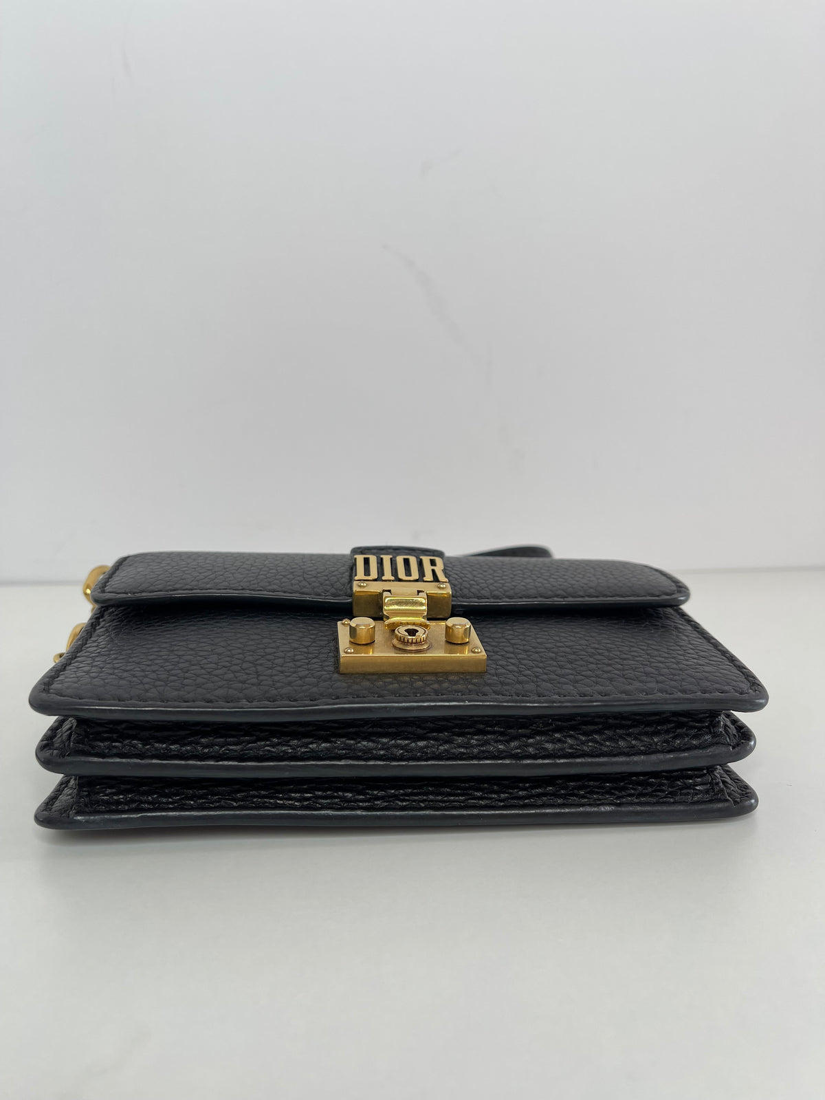 Dior Dioraddict Wristlet Clutch Grained Leather