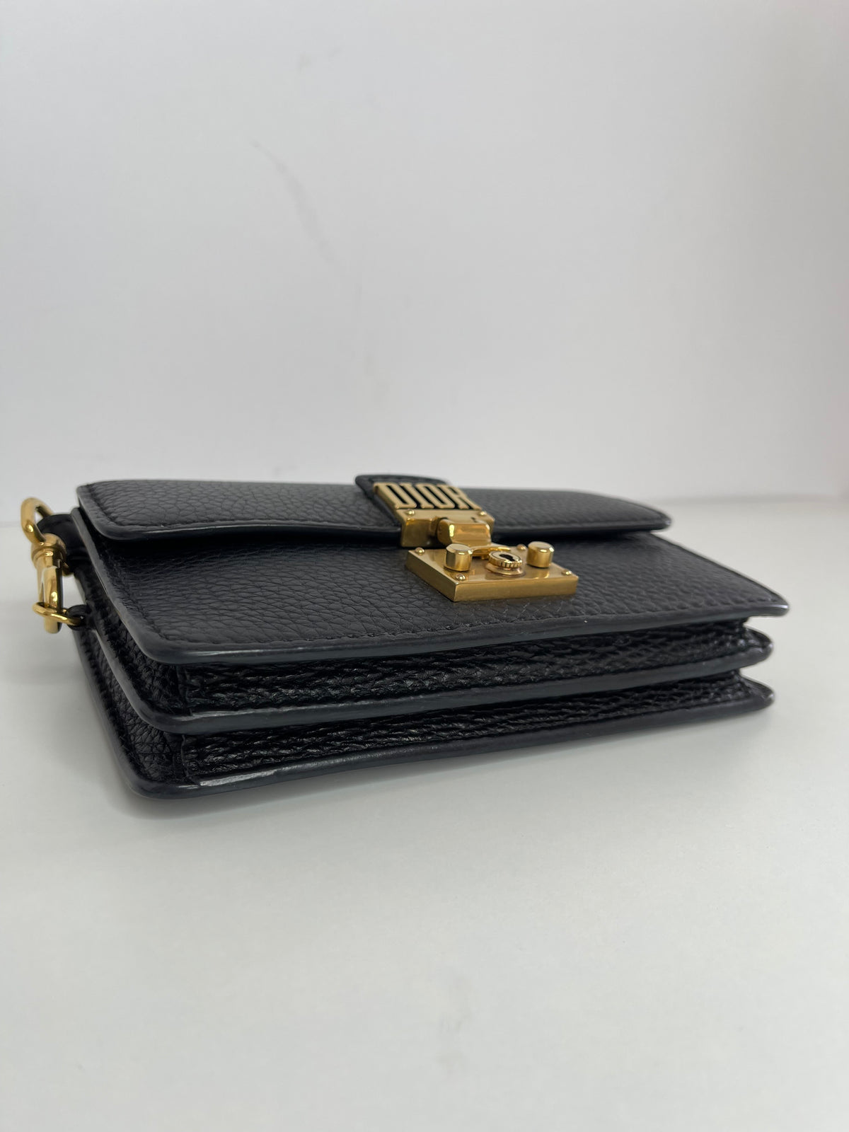 Dior Dioraddict Wristlet Clutch Grained Leather