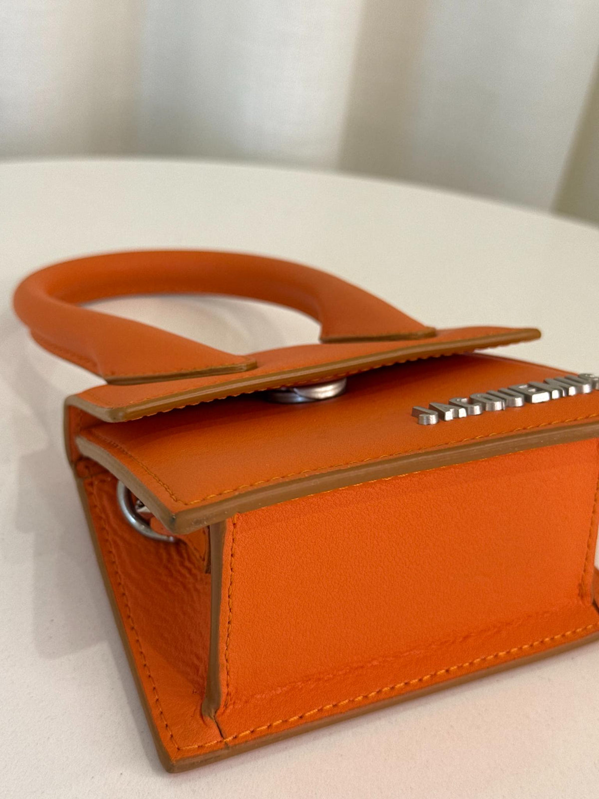 Jacquemus Le Chiquito Mini Orange Leather Bag