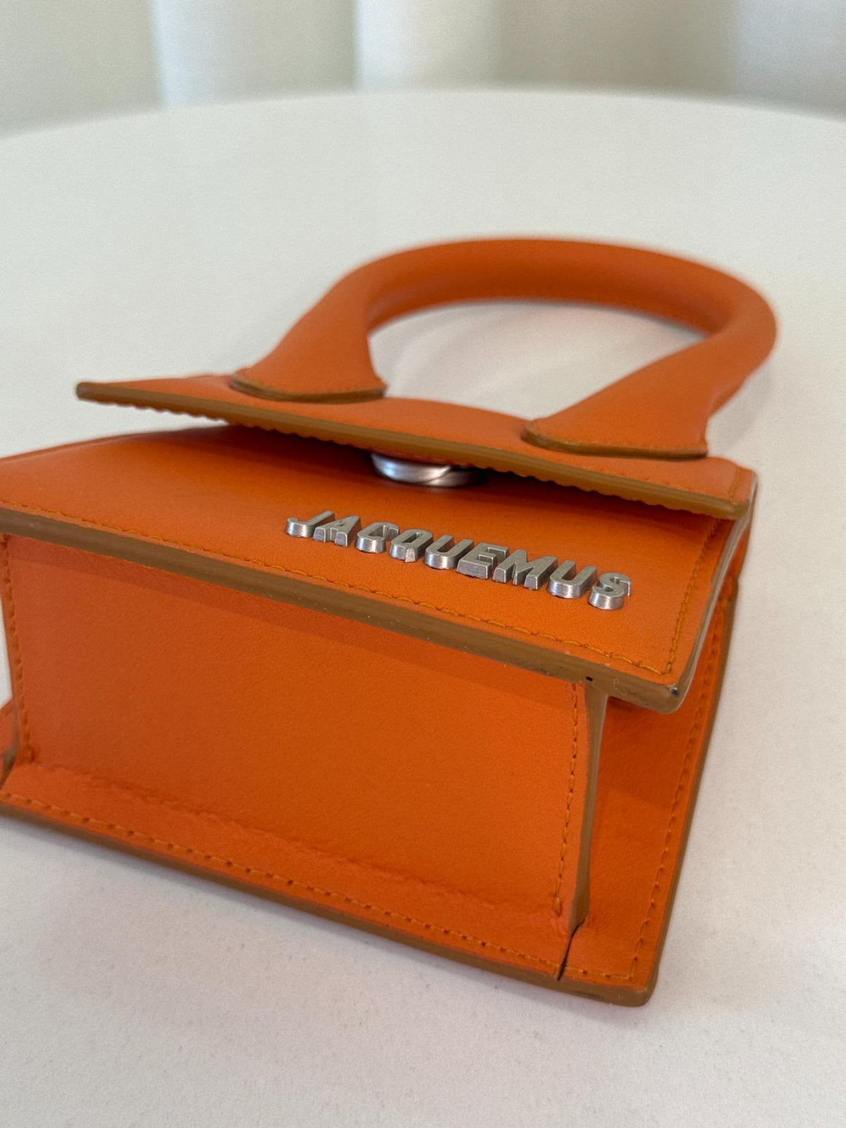 Jacquemus Le Chiquito Mini Orange Leather Bag