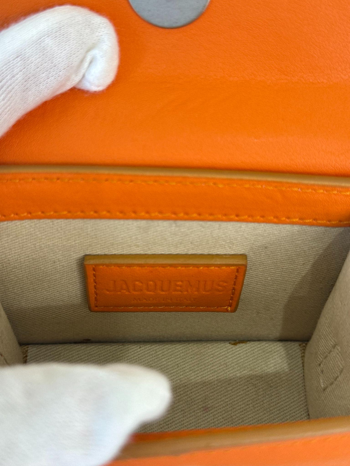 Jacquemus Le Chiquito Mini Orange Leather Bag