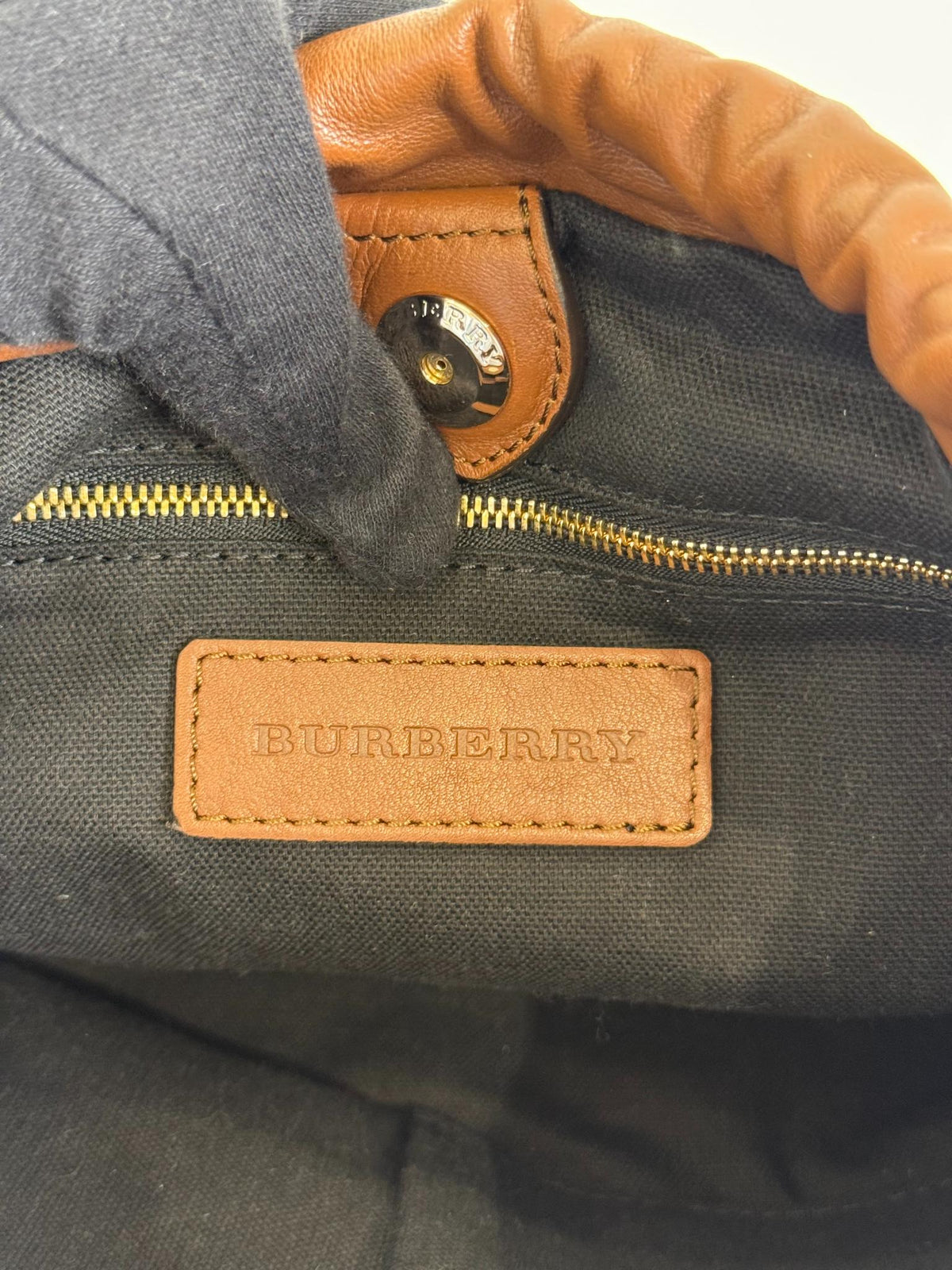 Burberry Brown Leather and Bridle House Check Canvas Little Crush Crossbody Bag