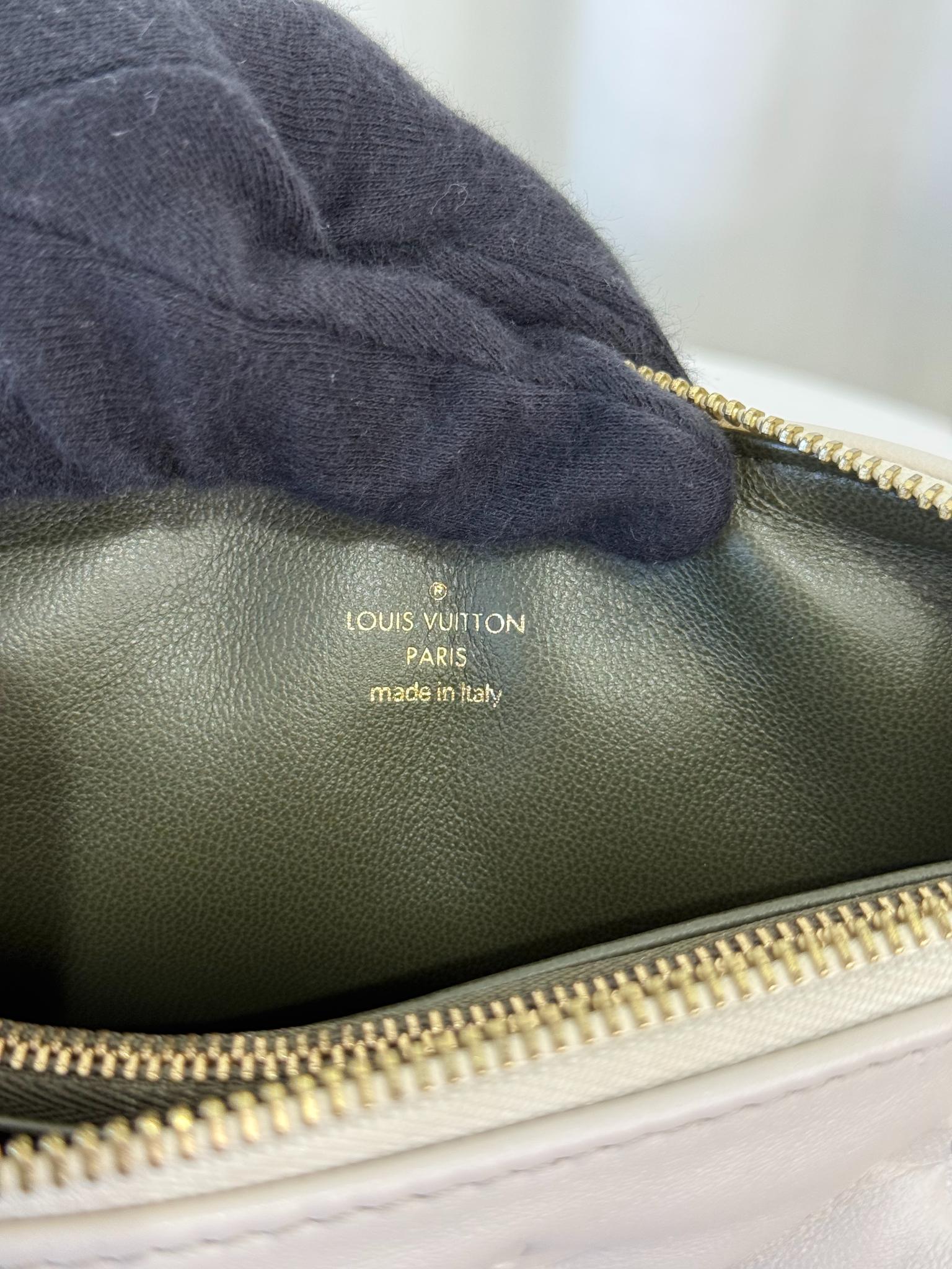 Louis Vuitton Coussin PM Monogram Embossed Puffy Lambskin Creme