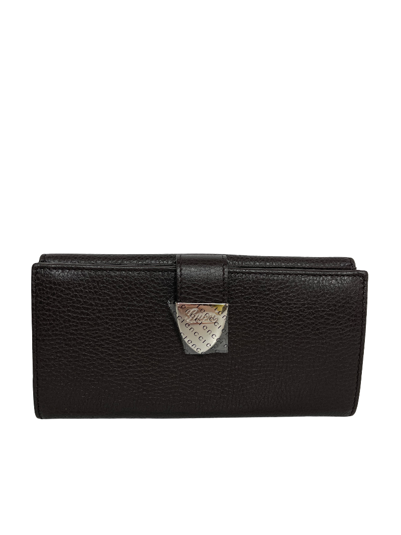 Gucci Dark Brown Leather Continental Wallet