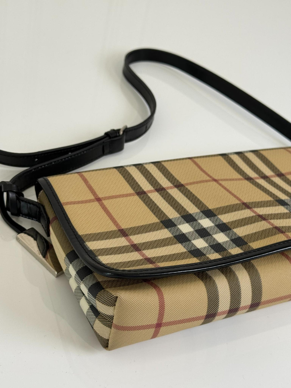 Burberry Nova Check Coated Canvas Shoulder Bag