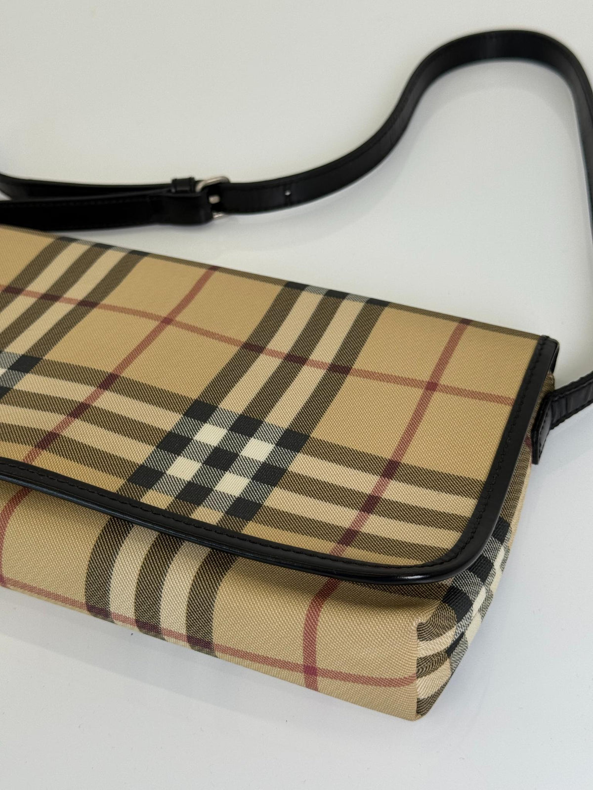 Burberry Nova Check Coated Canvas Shoulder Bag